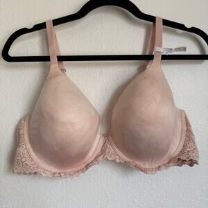 NWT AERIE Sunnie Full Coverage Lightly Lined Blossom Lace Bra Marled Pale Pink